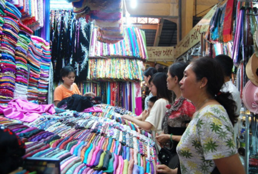 The cloth in ben thanh market