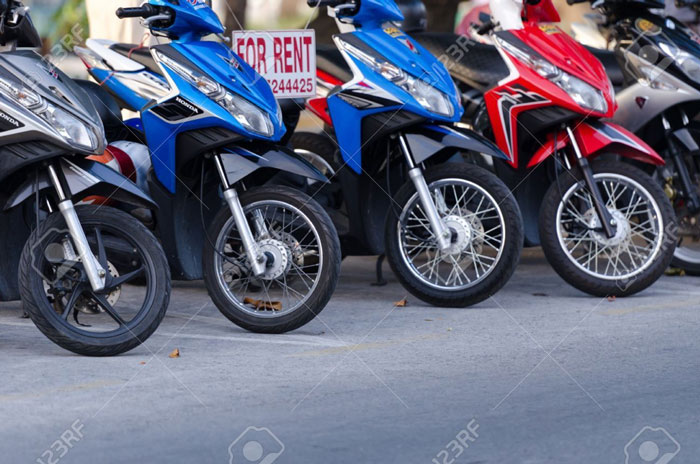 Procedures for renting self-driving motorbikes