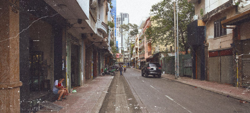 The old le cong kieu street