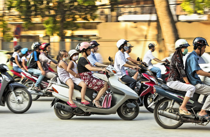  Motorbikes on the street